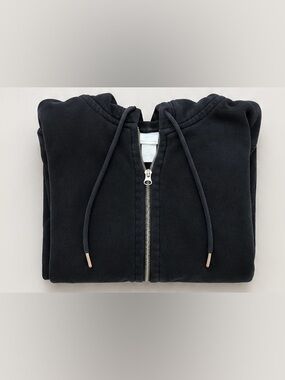 H&M Black Zip-Up Hoodie Jacket